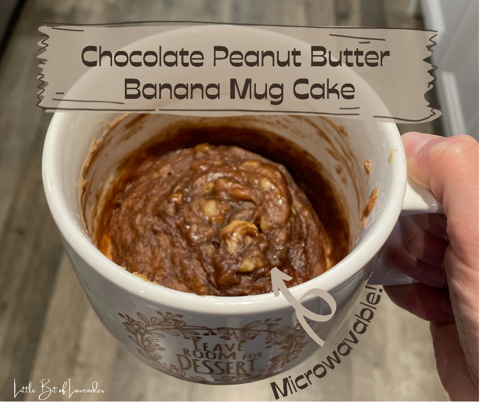 5 Minute Chocolate Peanut Butter Banana Mug Cake