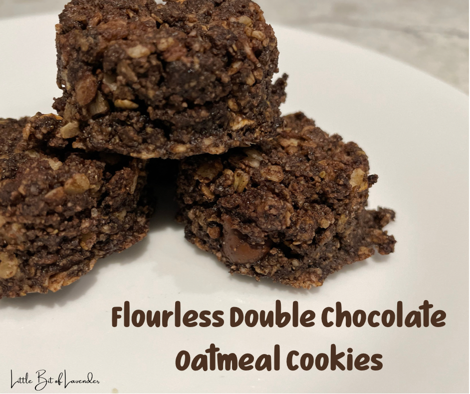 Flourless Double Chocolate Oatmeal Cookies