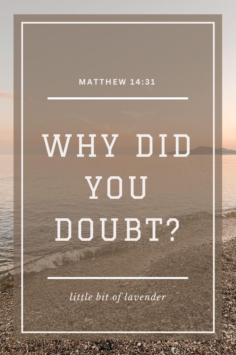 Why Did You Doubt? – Matthew 14:31