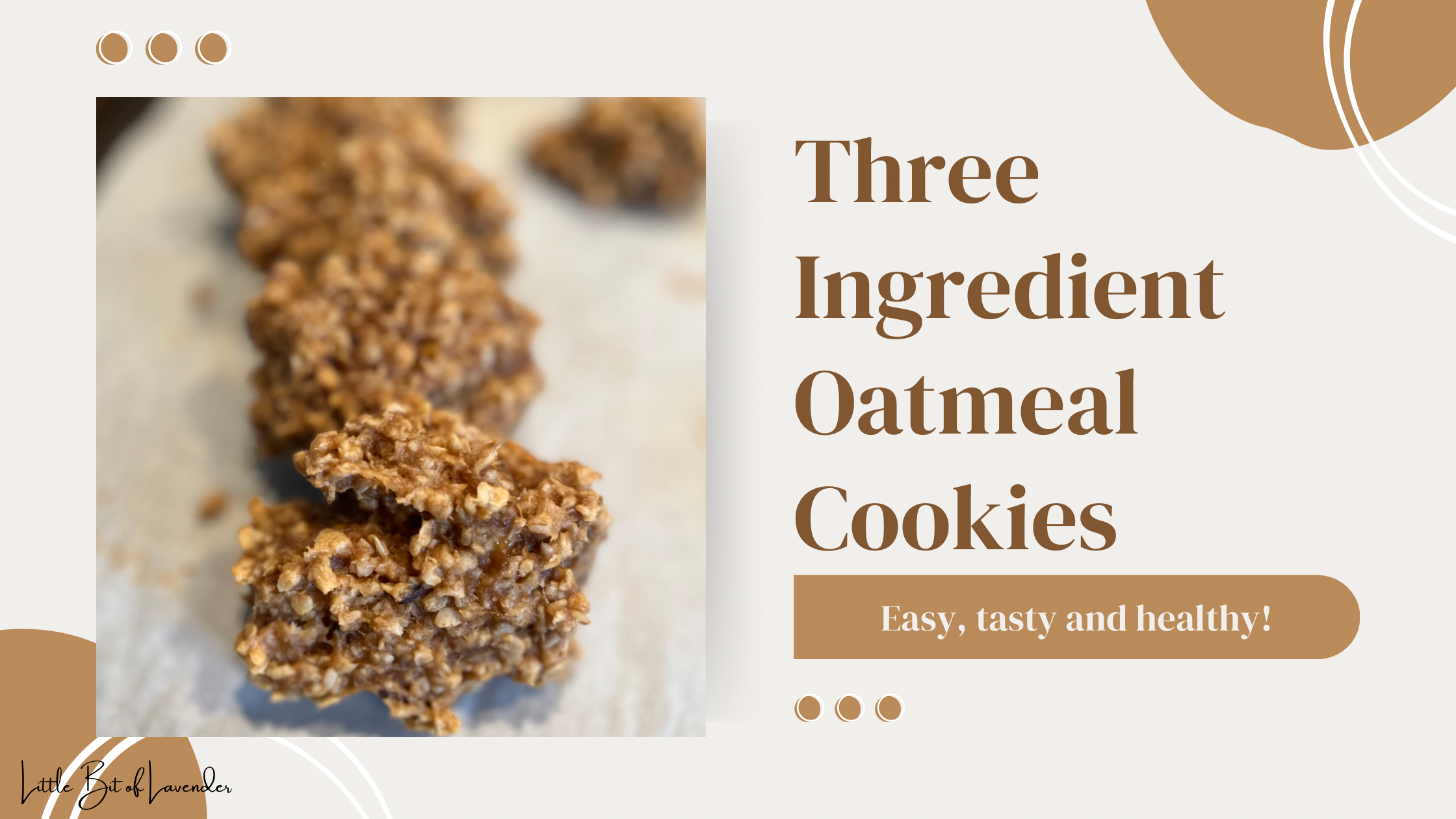 three ingredient oatmeal cookies